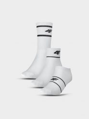 4F Skarpety casual (3-pack) uniseks - białe 35-38. Białe skarpety damskie 4f, bez wzorów, z bawełny. Za 49.99 zł.