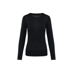 Suprima sweter z okrągłym dekoltem dla kobiet Kariban Premium. Czarne swetry damskie KARIBAN, na zimę, bez wzorów, z bawełny, bez kołnierzyka, bez ramiączek, bez kaptura. Za 213.50 zł.