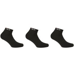 Fila 3 pary skarpet bambusowych czarne 35-38. Czarne skarpety damskie Fila, bez wzorów. Za 136.99 zł.