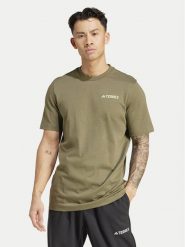 Adidas Koszulka techniczna Terrex Graphic MTN 2.0 IM8353 Zielony Regular Fit. Zielone koszulki sportowe męskie Adidas, m, bez wzorów, z bawełny, bez kołnierzyka, bez ramiączek, trekkingowe. Za 149.99 zł.