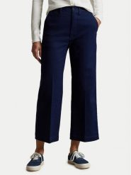Polo Ralph Lauren Kuloty 211873988004 Granatowy Regular Fit. Niebieskie spodnie materiałowe damskie Polo Ralph Lauren, bez wzorów, z bawełny. Za 859.99 zł.