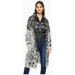 Desigual Panie sweter jers Jacket Grey Leopard 17WWJFC4 2023 (rozmiar S). Szare swetry damskie Desigual, s, bez wzorów, eleganckie, bez kołnierzyka, bez ramiączek, bez kaptura. W wyprzedaży za 336.00 zł.