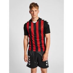 Koszulka do piłki nożnej męska Hummel Striped. Czarne koszulki sportowe męskie Hummel, m, bez wzorów, bez kołnierzyka, bez ramiączek, do piłki nożnej. Za 163.50 zł.