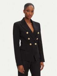 Balmain Marynarka DF1SG008VB00 Czarny Regular Fit. Czarne żakiety damskie Balmain, bez wzorów, z wiskozy. Za 8,999.00 zł.