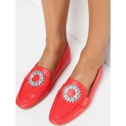 Czerwone Mokasyny Nanuli. Czerwone mokasyny damskie Born2be, eleganckie. Za 79.99 zł.