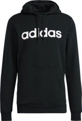 Adidas Bluza męska adidas Essentials Hoodie czarna GK9057. Czarne bluzy męskie Adidas, m, bez wzorów, bez kaptura. Za 158.72 zł.