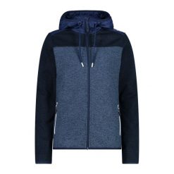 Bluza damska z kapturem CMP. Niebieskie bluzy damskie CMP, bez wzorów, z kapturem. Za 306.50 zł.
