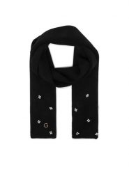 Guess Szalik AW5636 VIS03 Czarny. Czarne rękawiczki damskie Guess, z aplikacjami, z wiskozy. Za 234.99 zł.
