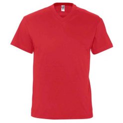 Męska Koszulka Victory Z Dekoltem W Szpic. Czerwone koszulki sportowe męskie SOL'S, m, bez wzorów, bez kołnierzyka, bez ramiączek, trekkingowe. Za 42.99 zł.