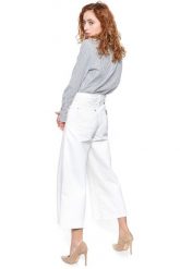 SPODNIE WRANGLER DAMSKIE WESTERN CULOTTE VINTAGE WHITE W260WMX1Y 112128018. Białe spodnie materiałowe damskie Wrangler, xs, bez wzorów, z materiału. Za 199.99 zł.