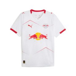 Koszulka domowa RB Lipsk 2025/26. Białe koszulki sportowe męskie Puma, m, bez wzorów, z materiału, bez kołnierzyka, bez ramiączek, na fitness i siłownię. Za 367.15 zł.