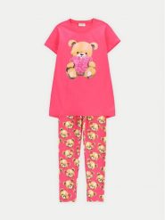 Coccodrillo Piżama WC5448209PJS Różowy Regular Fit. Czerwone bielizna dla dziewczynek COCCODRILLO, bez wzorów, z bawełny. Za 69.99 zł.
