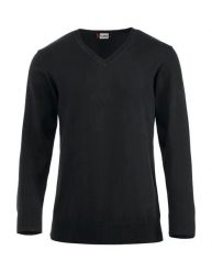 Clique sweter V Aston 100% bawełna czarny. Czarne swetry przez głowę męskie CLIQUE, m, bez wzorów, z bawełny, bez kołnierzyka. Za 240.07 zł.