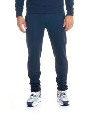 Męskie spodnie dresowe Leone Lifestyle. Niebieskie spodnie sportowe męskie LEONE 1947 APPAREL, l, z aplikacjami, z dresówki, na fitness i siłownię. Za 105.21 zł.