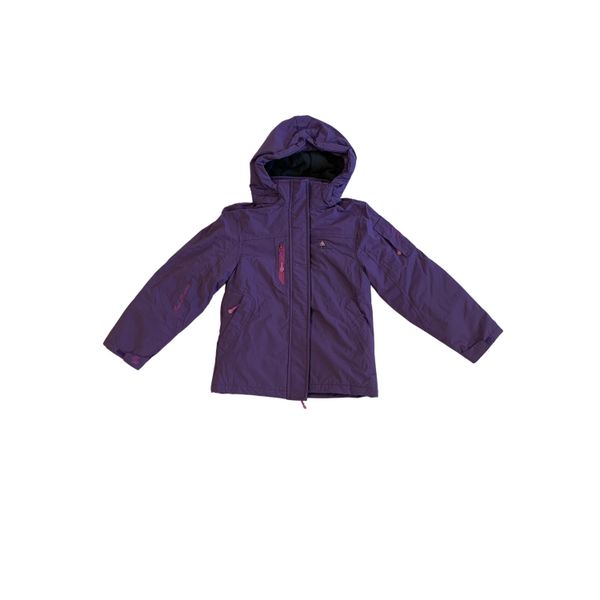 Parka dziewczęca Peak Mountain Gadika. Fioletowe kurtki i płaszcze dla dziewczynek Peak Mountain, na zimę, bez wzorów, z polaru, długie, z kapturem. Za 157.50 zł.