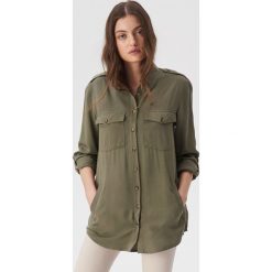 Koszula z guzikami z efektem szylkretu - Khaki. Koszule damskie marki Sinsay. Za 69.99 zł.