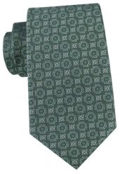 Męski Krawat - Blada Zieleń w Grochy - Angelo di Monti. Zielone krawaty i muchy Angelo di Monti, bez wzorów, z tkaniny, eleganckie. Za 49.99 zł.