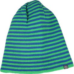 Czapka "Sullivan" w kolorze zielono-niebieskim. Niebieskie czapki dla dzieci Color Kids, bez wzorów, ze splotem. W wyprzedaży za 25.95 zł.