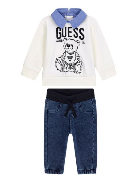 Guess Komplet bluza i spodnie materiałowe I6RG02 KA6R4 Kolorowy Regular Fit. Bluzy dla chłopców Guess, z aplikacjami, z bawełny. Za 269.99 zł.