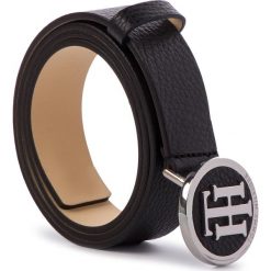 Pasek Damski TOMMY HILFIGER - Th Round Buckle Belt 3.0 AW0AW06553 002. Paski damskie marki Tommy Hilfiger. Za 269.00 zł.