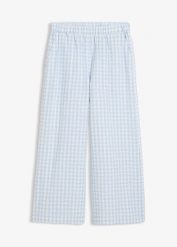 Spodnie culotte z czystej bawełny. Białe spodnie materiałowe damskie bonprix, bez wzorów, z bawełny. Za 37.99 zł.