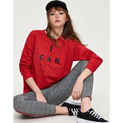 Bluza z nadrukiem - Czerwony. Bluzy damskie marki Sinsay. W wyprzedaży za 24.99 zł.