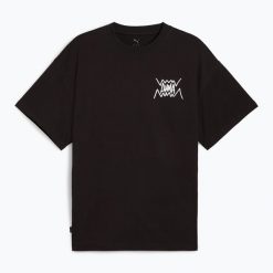 Koszulka koszykarska męska PUMA Jaws Core Tee II. Czarne koszulki sportowe męskie Puma, m, bez wzorów, bez kołnierzyka, bez ramiączek, do koszykówki. Za 129.99 zł.