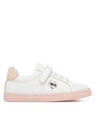 KARL LAGERFELD Sneakersy Z31184 S Biały. Białe buty sportowe dziewczęce KARL LAGERFELD, bez wzorów, ze skóry, bez zapięcia. Za 379.99 zł.