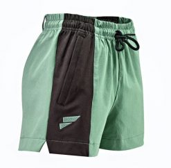Spodenki boulderingowe dla kobiet. Czarne szorty sportowe damskie FELSENFEST, na lato, l, bez wzorów, z materiału, sportowe, wspinaczkowe. Za 219.99 zł.
