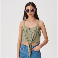 Bluzka na ramiączkach - Zielony. Bluzki damskie marki Sinsay. Za 29.99 zł.
