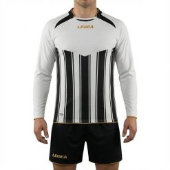 Męski Running Koszulka Treningowa Manchester ML Długi Rękaw Czarny-Biały. Białe koszulki sportowe męskie Legea, m, z aplikacjami, z materiału, bez kołnierzyka, bez ramiączek, do biegania. Za 80.00 zł.