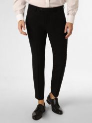 Finshley & Harding London spodnie od garnituru modułowego Mężczyźni Slim Fit czarny, 50. Czarne eleganckie spodnie męskie Finshley & Harding London, m, bez wzorów. Za 229.95 zł.