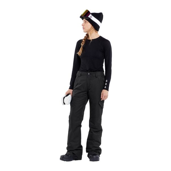 Spodnie snowboardowe damskie Volcom Bridger Ins. Czarne spodnie materiałowe damskie Volcom, xs, bez wzorów, narciarskie. Za 798.05 zł.