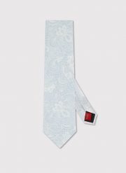 PAKO LORENTE – Jedwabny niebieski krawat męski. Niebieskie krawaty i muchy Pako Lorente, na imprezę, bez wzorów, z jedwabiu, eleganckie. Za 149.99 zł.