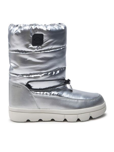 Geox Śniegowce J46HWB 0LVNF C1007 D Szary. Szare buty zimowe dziewczęce Geox, bez wzorów, ze skóry, bez zapięcia. Za 429.99 zł.
