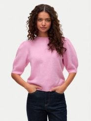 Vero Moda Sweter Doffy 10278313 Różowy Regular Fit. Czerwone swetry damskie Vero Moda, s, bez wzorów, z syntetyku, bez kołnierzyka, bez ramiączek, bez kaptura. Za 109.99 zł.
