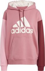Adidas Bluza damska adidas Essentials Big Logo Oversized French Terry Hoodie różowa IC9869 XS. Czerwone bluzy damskie Adidas, xs, bez wzorów, bez kaptura. Za 262.36 zł.