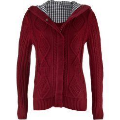 Sweter rozpinany bonprix bordowy. Kardigany damskie marki bonprix. Za 79.99 zł.