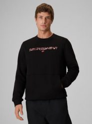4F Bluza dresowa regular bez kaptura męska - czarna L. Czarne bluzy męskie 4f, l, bez wzorów, z dresówki, bez kaptura. Za 159.99 zł.