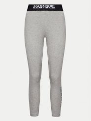 Napapijri Legginsy M-Box NP0A4GKT Szary Slim Fit. Szare legginsy damskie Napapijri, m, bez wzorów, z bawełny. Za 109.99 zł.