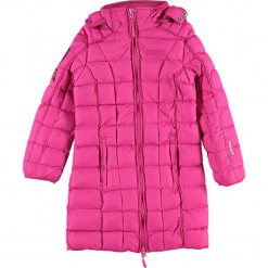 Płaszcz "Barbouille" w kolorze fuksji. Czerwone kurtki i płaszcze dla dziewczynek Geographical Norway Kids & Women, z aplikacjami. W wyprzedaży za 226.95 zł.