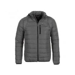 Kurtka narciarska Peak Mountain Cenzo. Szare kurtki snowboardowe męskie Peak Mountain, xl, bez wzorów, z puchu, długie, z kapturem, narciarskie. Za 322.00 zł.