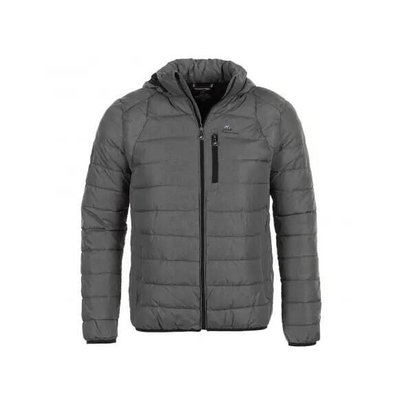 Kurtka narciarska Peak Mountain Cenzo. Szare kurtki męskie Peak Mountain, xl, bez wzorów, z puchu, długie, z kapturem, narciarskie. Za 289.00 zł.