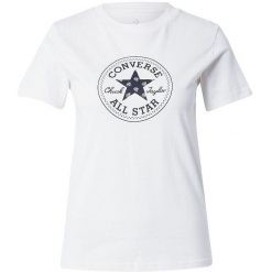 Koszulka Converse Chuck Patch Overlay Tee, Kobiety. Białe koszulki sportowe damskie Converse, bez wzorów, z bawełny, bez kołnierzyka, bez ramiączek. Za 190.00 zł.