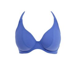 Damski top do kostiumu kąpielowego Freya Jewel cove. Niebieskie topy damskie Freya, z aplikacjami, z lycry, bez kołnierzyka, bez ramiączek. Za 270.50 zł.