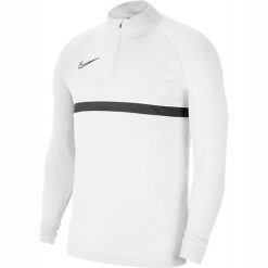 Męska Koszulka Academy 21 DriFIT Quarter Zip Drill Top. Białe bluzy męskie Nike, m, bez wzorów, bez kaptura. Za 164.99 zł.