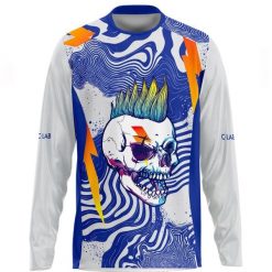 Koszulka MTB Enduro z długim rękawem Punk. Białe bluzy męskie C-LAB, bez wzorów, z tkaniny, bez kaptura. Za 329.17 zł.