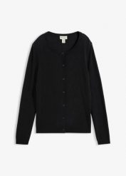 Kardigan z miękkiej mieszanki kaszmiru zgodnego ze standardem Good Cashmere Standard®. Czerwone kardigany damskie bonprix, bez wzorów, z kaszmiru, bez kołnierzyka, bez ramiączek, bez kaptura. Za 349.99 zł.