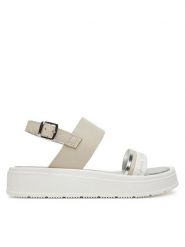 Calvin Klein Jeans Sandały V4A2-82053-0371A S Beżowy. Brązowe sandały dziewczęce Calvin Klein Jeans, z jeansu, bez zapięcia. Za 269.99 zł.