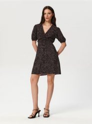 Sukienka mini ze wzorem - wielobarwny. Sukienki damskie Sinsay, l, bez wzorów, bez kołnierzyka, bez ramiączek, mini. Za 59.99 zł.